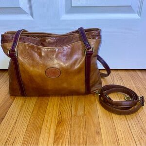 Vintage Landy Western Leather Genuine Leather Shoulder Bag with Detachable Strap